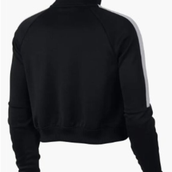 Nike Women's Sportswear Crop Track N98 Jacket | Black In Black/ White | Size L - Picture 6 of 15